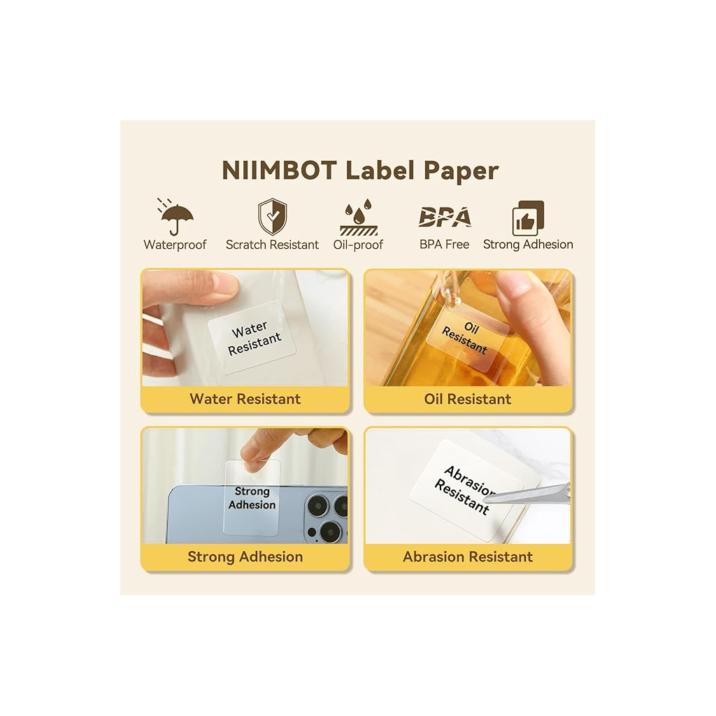 NIIMBOT T40 Etiket 40mm x 60mm 125 adet Şeffaf (B1B21SB3S)(1923)