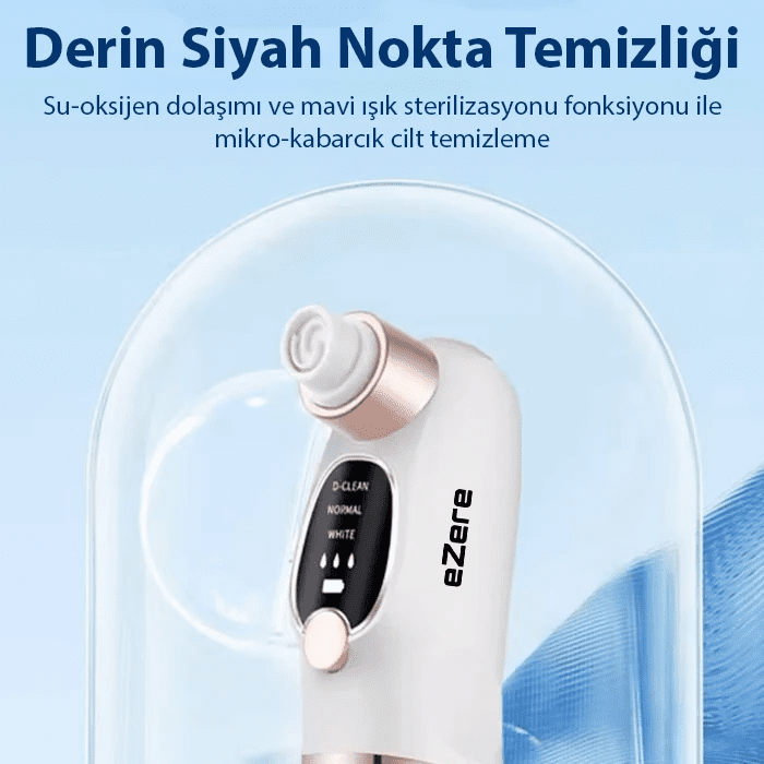 EZERE Su Hazneli Şarjlı Vakumlu Siyah Nokta Temizleme cihazı-(5775)