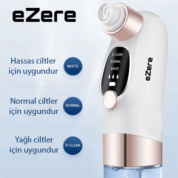 EZERE Su Hazneli Şarjlı Vakumlu Siyah Nokta Temizleme cihazı-(5775)
