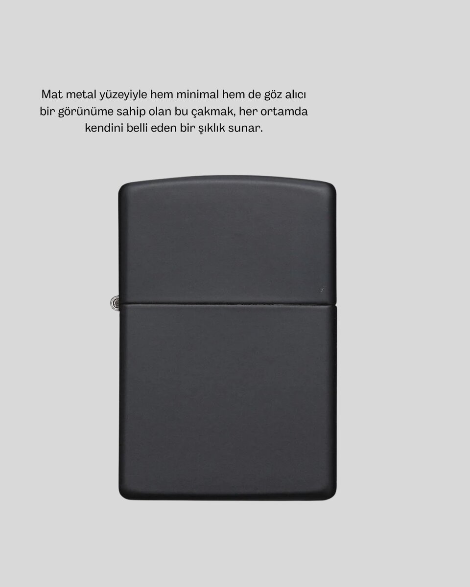 Ergonomik Metal Çakmak Mat Kaplamalı ve Şık Tasarımlı Aksesuar