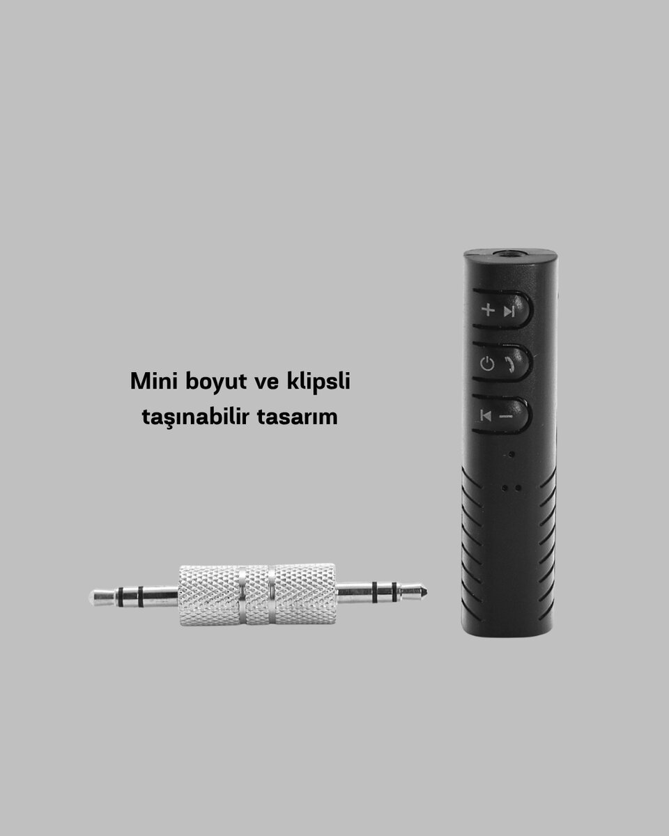 Bluetooth 4.1 Müzik Alıcısı 3.5mm Aux Girişli Mini Kablosuz Adaptör - 5215