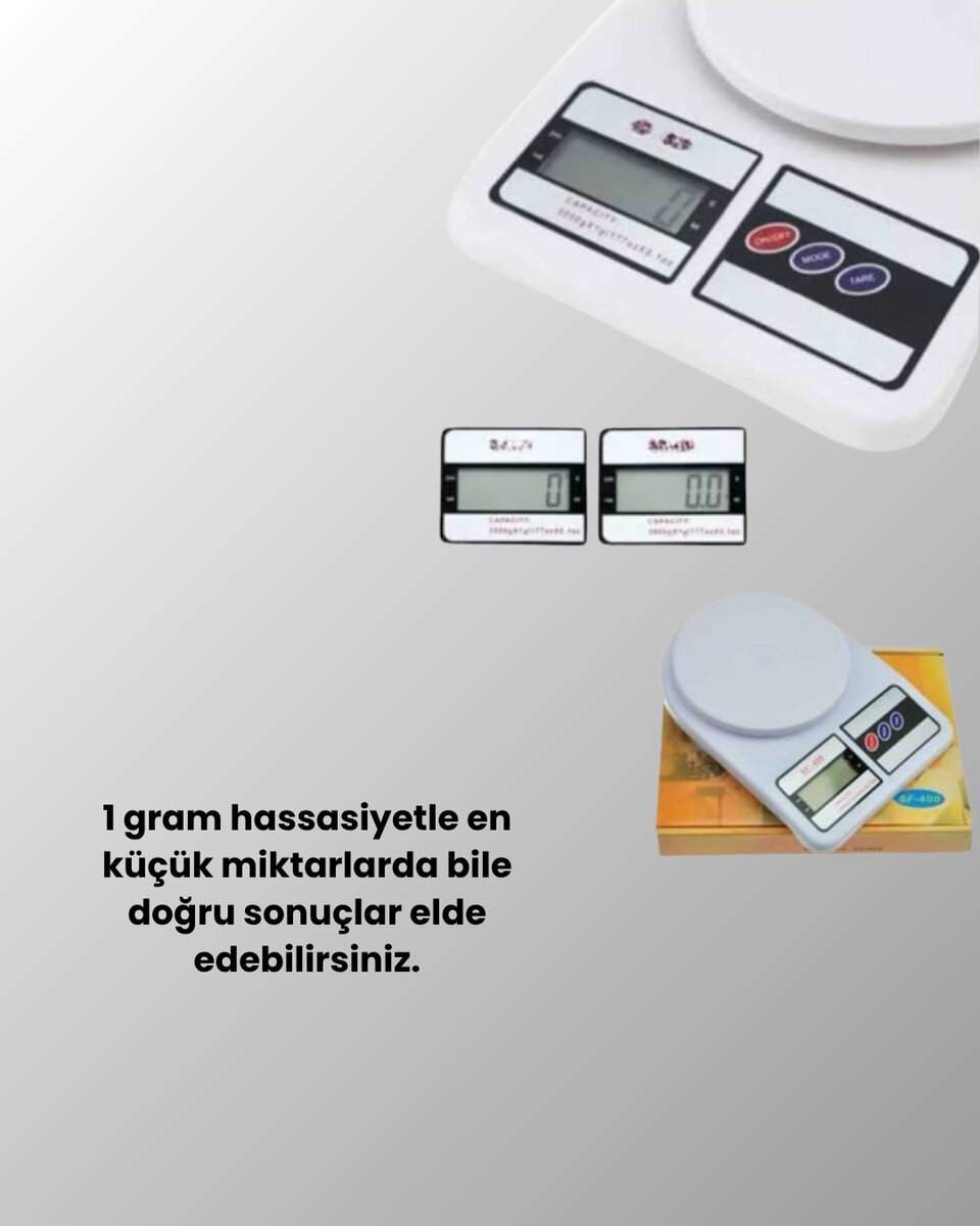 Hassas Tartım İçin Dijital Mutfak Terazisi – 10kg / 1g