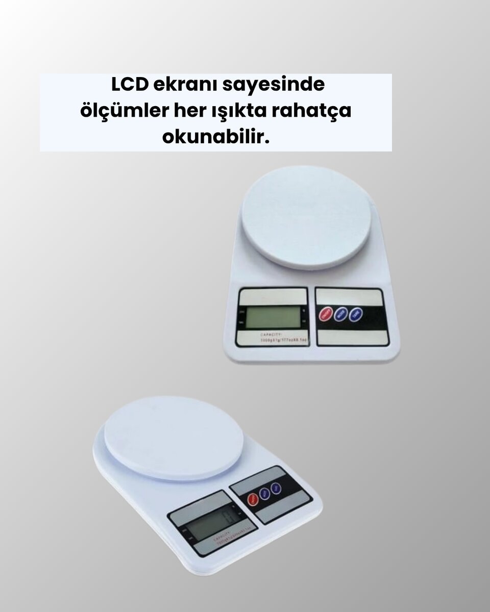 Hassas Tartım İçin Dijital Mutfak Terazisi – 10kg / 1g