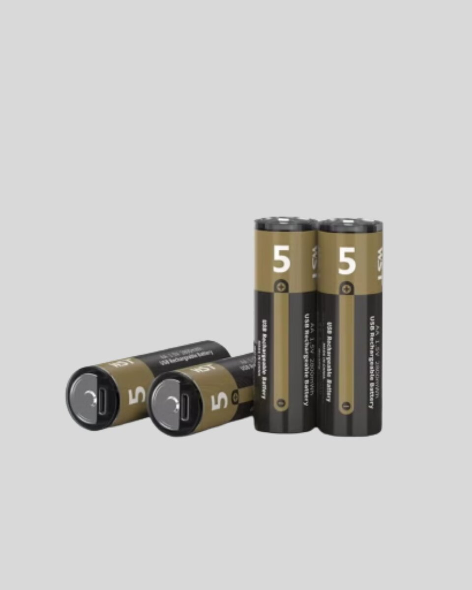 Type-C USB ile Hızlı Şarj Edilebilir AA Kalem Pil | 1.5V Lityum | Çiftli Paket