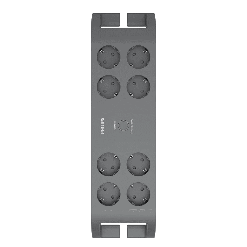 PHILIPS SPN3180A/62 8 Soket Akım Korumalı Priz 900 Joules 2Mt Kablo (Gri)(1923)