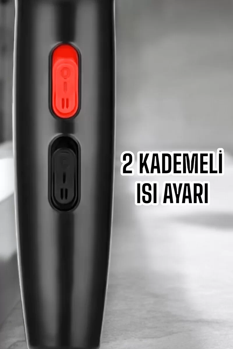 Tüm Saç Tiplerine Uygun İki Kademeli Hız Ayarlı Fön Makinesi
