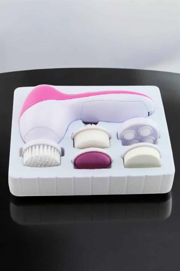 Taşınabilir Yüz Temizleme Cihazı Masaj Peeling Temizlik 5 Başlıklı