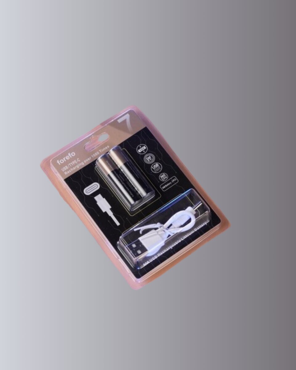 USB Type-C Şarjlı AAA Lityum Pil | 1.5V Sabit Voltaj 1000+ Şarj Döngüsü ile Uzun Ömür