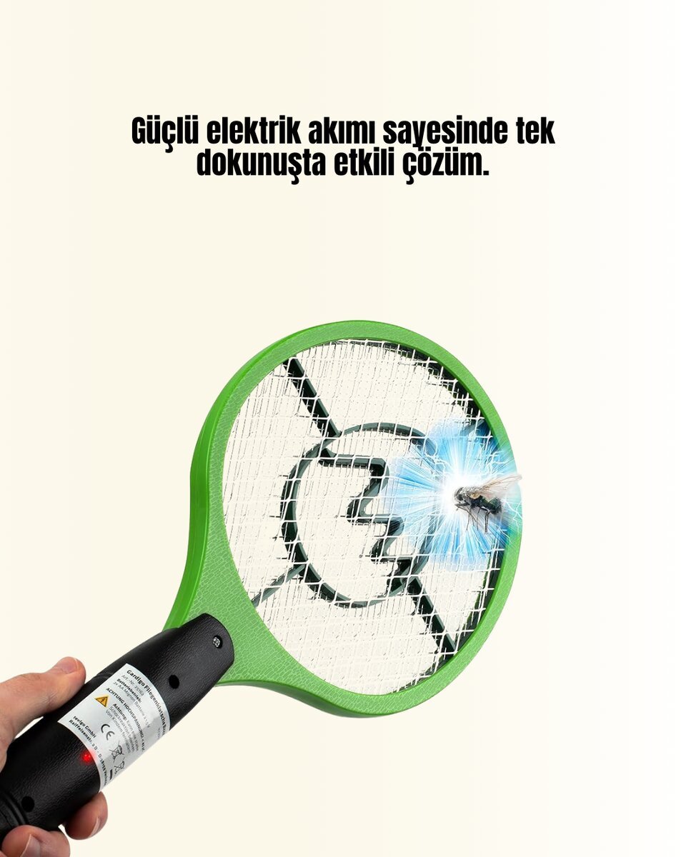 İç ve Dış Mekan Elektrikli Sinek Öldürücü | Hafif ve Ergonomik Tasarım
