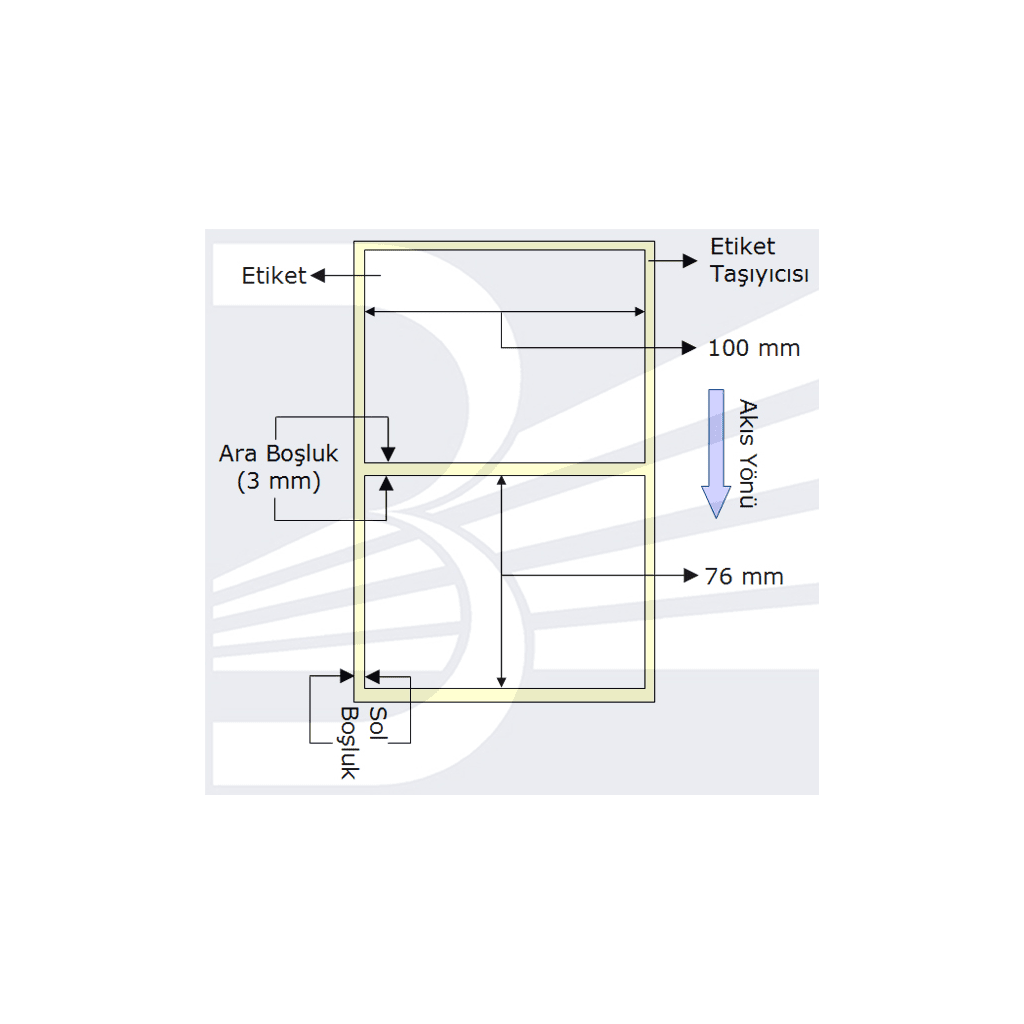 PG Etiket 100mmx76mm (Tek Kolonda 1li) Toplam 570 ad (VELLUM)(1923)