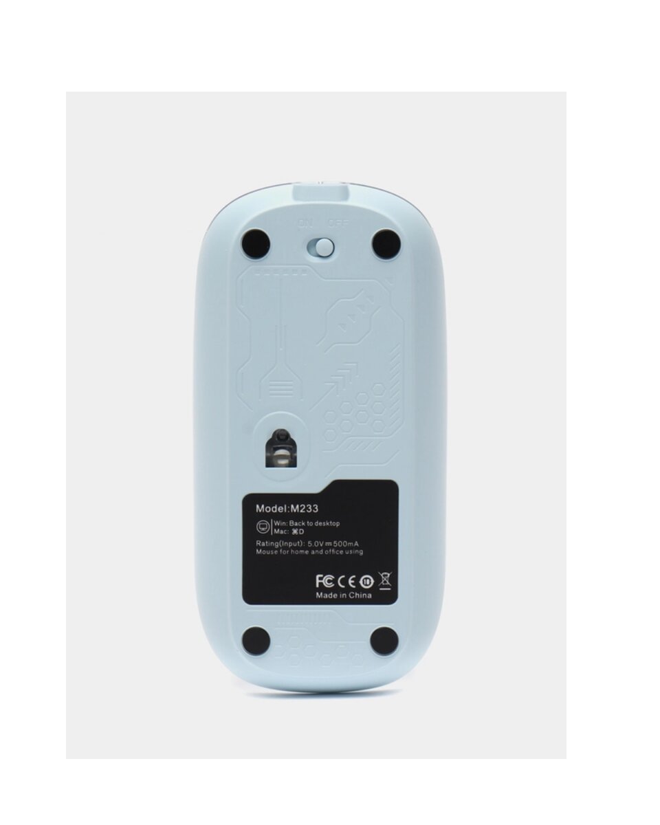 800 1600 DPI Ayarlanabilir Mavi Kablosuz Mouse Pilli