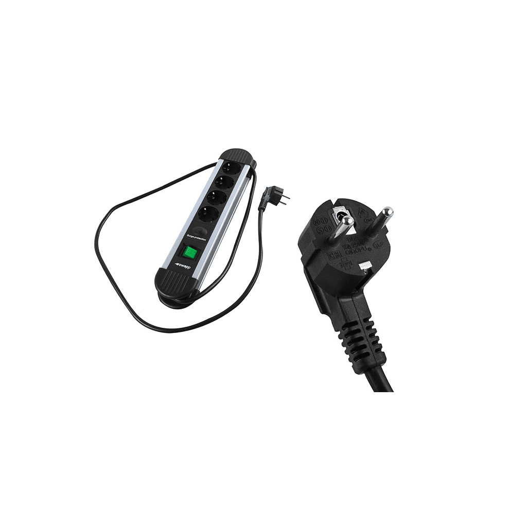 S-LINK Swapp SPGKS03 3 Soket Akım Korumalı Priz 1.5Mt Kablo 900 Joule (Gri) %100 Bakır(1923)