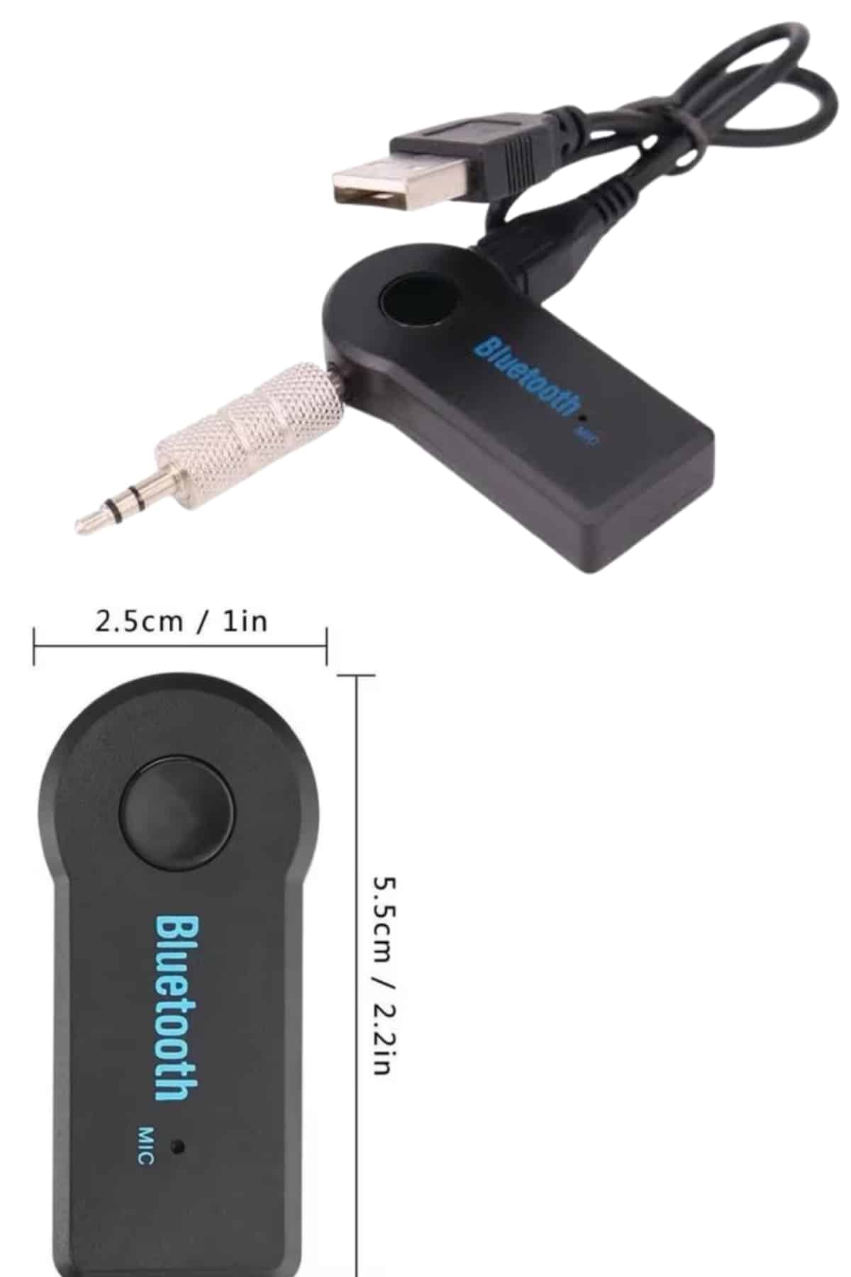 Bluetooth Araç Kiti Aux Çıkışlı Telefon Müzik Alıcı Tüm Cihazlara Uyumlu - Görsel 4